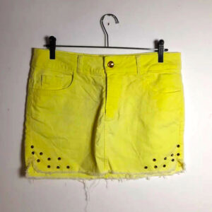 Mini saia amarela denim – Pinko – tam 38