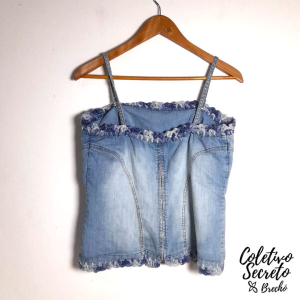 Blusa jeans e crochê - Echelle - Image 2