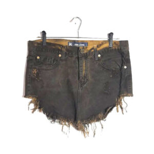 Mini Saia jeans marrom – John John – tam 40