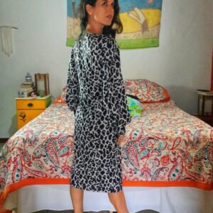 Vestido animal print – Shein – tam M