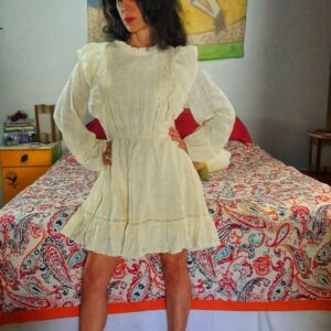 Vestido bege com detalhes – Bluesteel – tam G