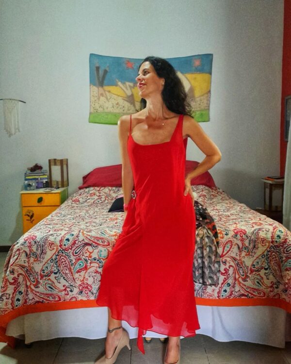 Vestido longo vermelho - Divine - tam G