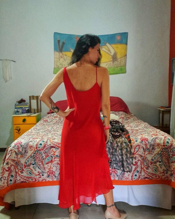 Vestido longo vermelho - Divine - tam G - Image 2