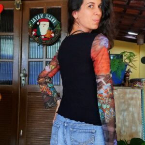 Camiseta manga comprida estampada – Poétiquement votrê Paris – tam 38