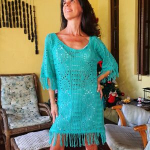 Saida de praia de tricô – Livitar – tam M