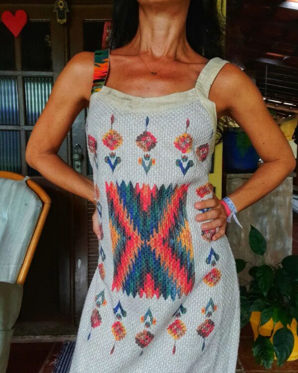 Vestido longo com bordado - Farm - Image 3