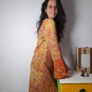 Vestido estampado – Elementais – tam 38 / P