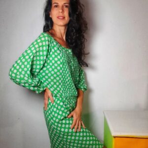 Vestido Poá verde – Bobstore – tam P