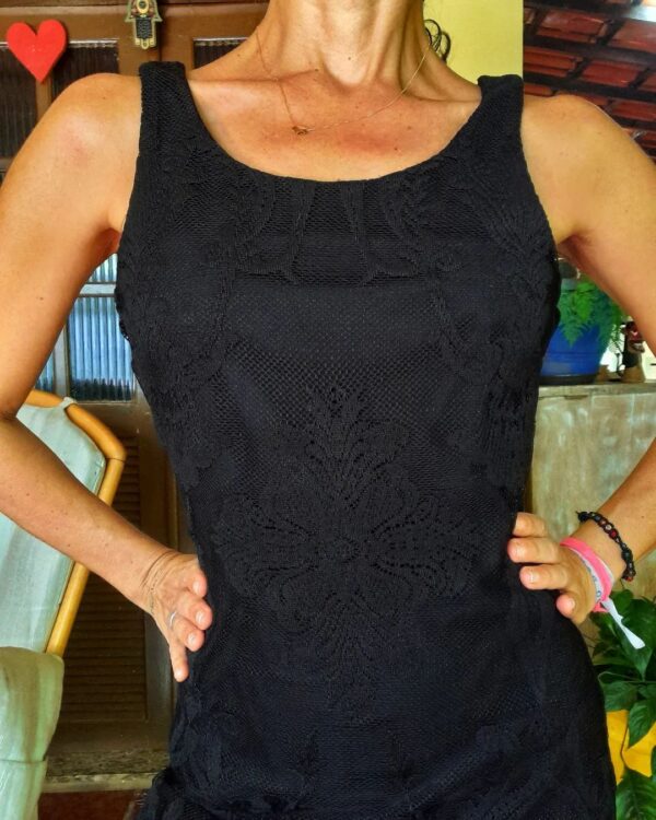 Vestido preto com renda - Just Be - tam P - Image 3