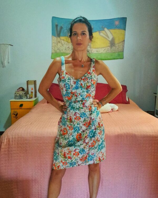 Vestido estampa de flores - Folic - tam M