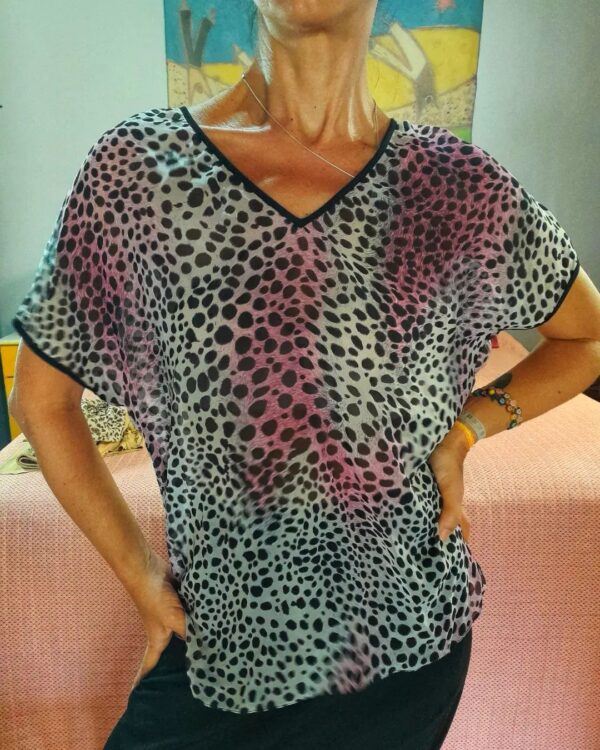 Camisa seda animal print - Le Lis Blanc - tam P - Image 2