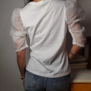 Blusa branca manga bufante – Zara – tam P