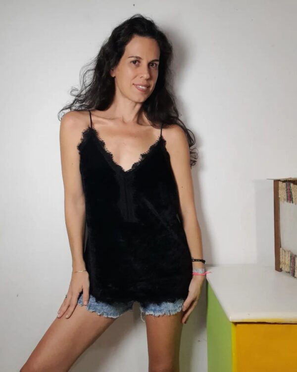 Blusa de veludo - Cortelle - tam M