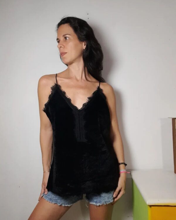 Blusa de veludo - Cortelle - tam M - Image 4