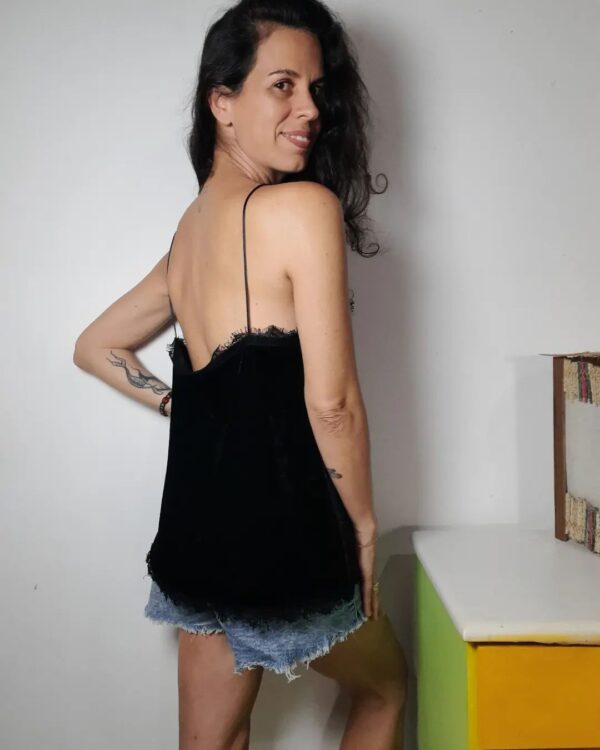 Blusa de veludo - Cortelle - tam M - Image 2