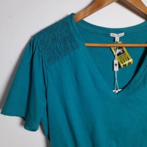 Cropped azul-turquesa – Le Lis Blanc – tam P – *NOVO*