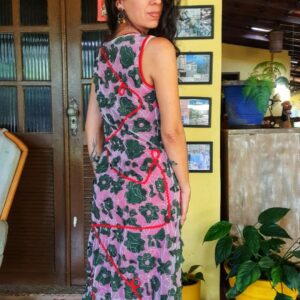 Vestido com detalhes renda verde – Ave Maria – tam 38