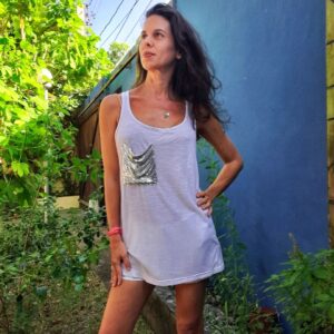 Blusa com bolso prateado – TNG – tam M