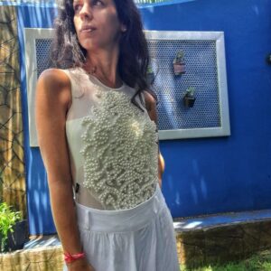 Body com transparência e pérolas – Planet Body – tam M