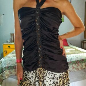 Vestido animal print – Orange – tam G