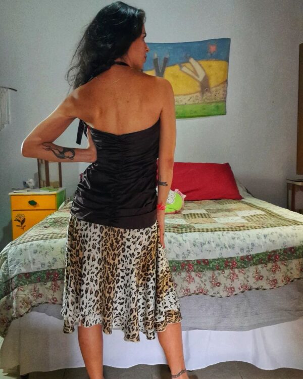 Vestido animal print - Orange - tam G - Image 3