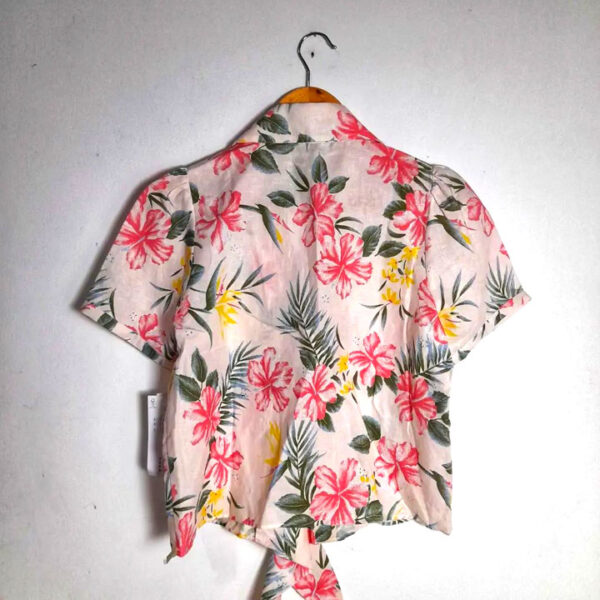 Camisa de linho estampa flores - Zara - tam P - NOVA - Image 2