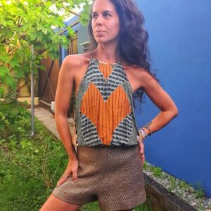 Macacão curto – Robério Sampaio – tam P