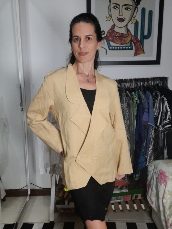 Blazer de linho - mostarda - Modario - tam P - Image 6