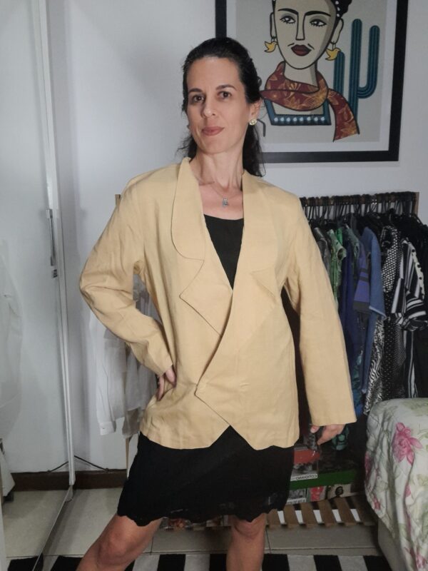 Blazer de linho - mostarda - Modario - tam P - Image 5