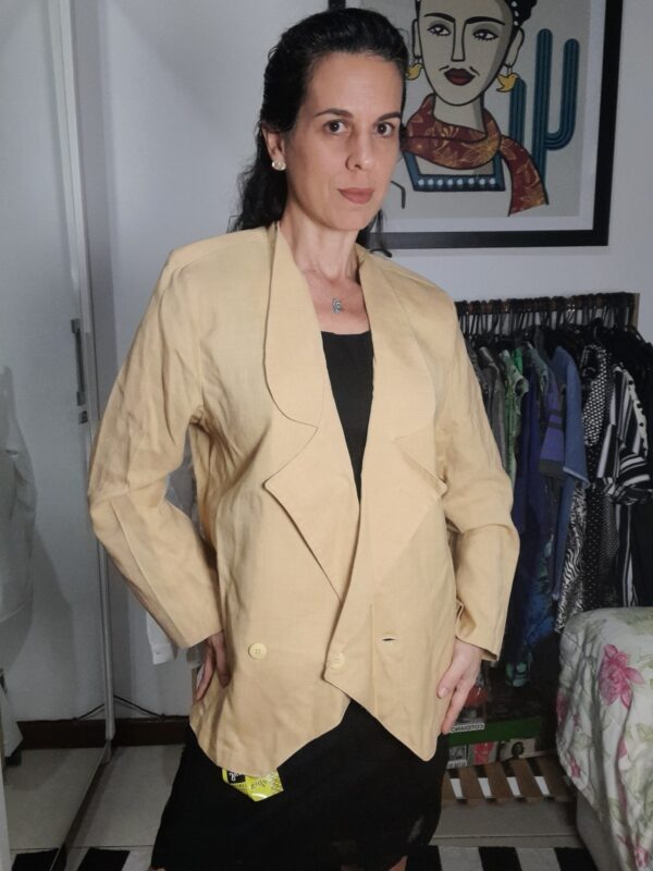 Blazer de linho - mostarda - Modario - tam P - Image 4