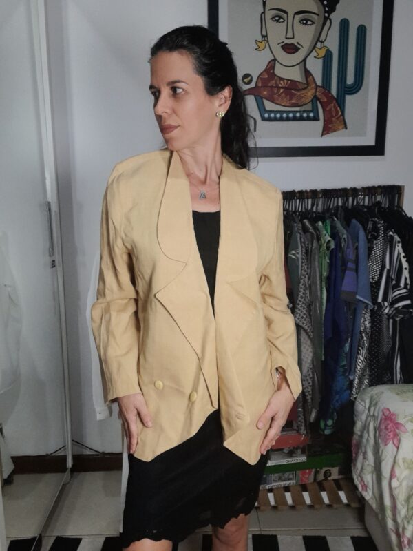 Blazer de linho - mostarda - Modario - tam P - Image 3