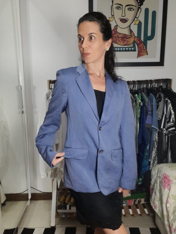 Blazer azul - Miss You - tam 40 - Image 4