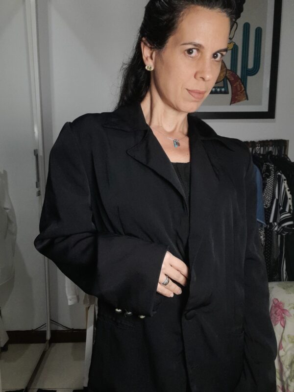 Blazer preto com ombreiras - Image 6