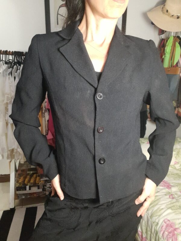 Blazer preto com ombreiras - Pam Pare - Image 3