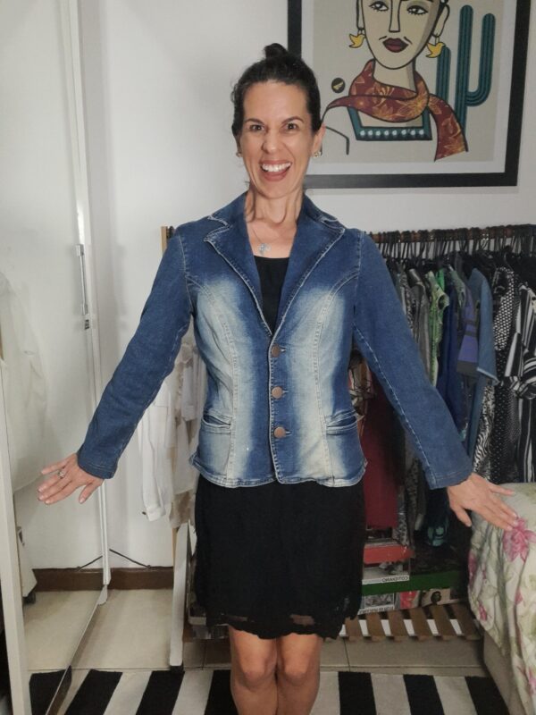 Jaqueta / blazer jeans - Frutacor - tam 42 - Image 7