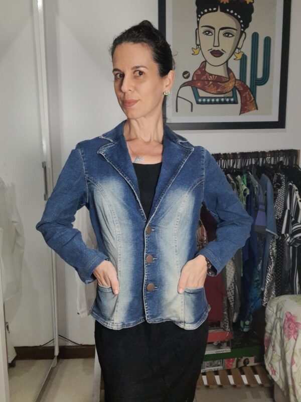 Jaqueta / blazer jeans - Frutacor - tam 42 - Image 5