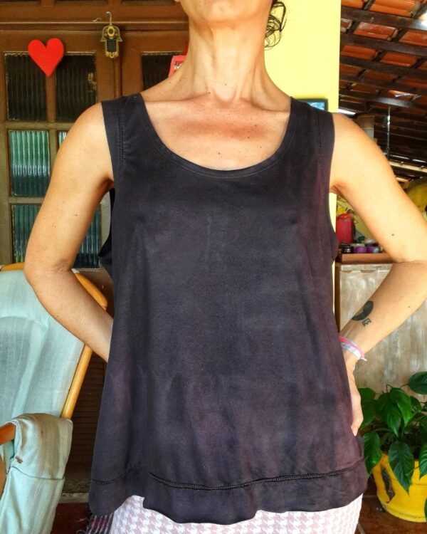 Blusa preta suede - Marfinno - tam M - Image 2