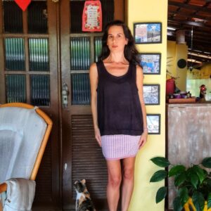 Blusa preta suede – Marfinno – tam M