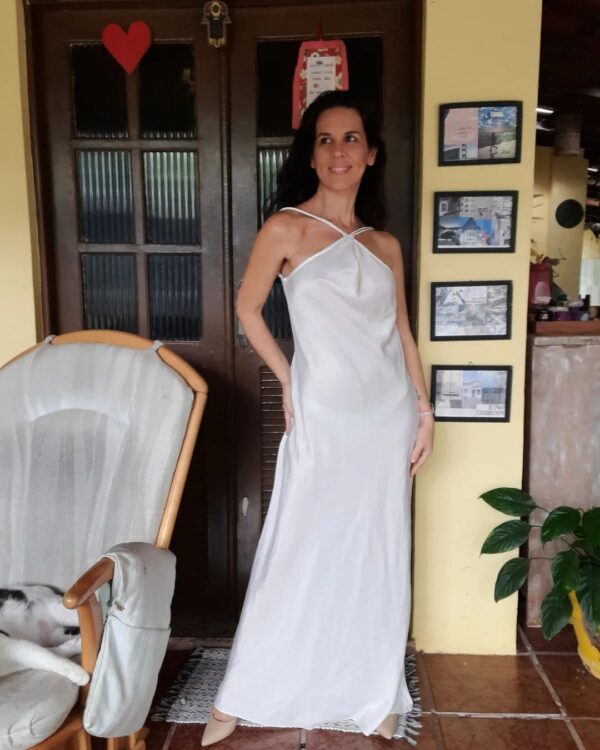 Vestido longo branco - tam P