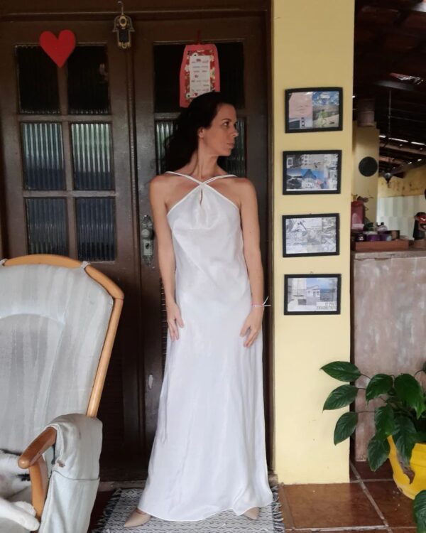 Vestido longo branco - tam P - Image 3