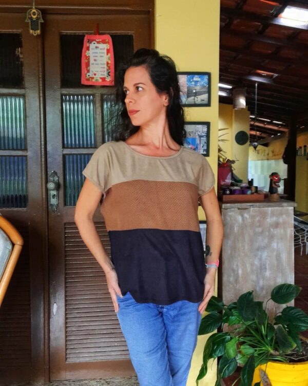 Blusa - Suede - tam P - Image 3