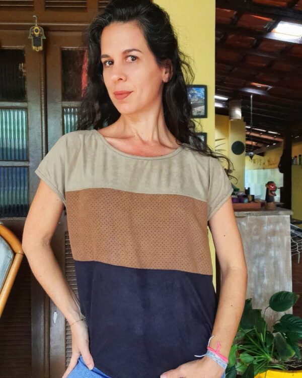 Blusa - Suede - tam P - Image 4