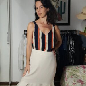 Saia nude / pérola – Cheroy – tam M