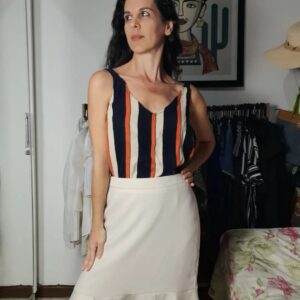 Saia nude / pérola – Cheroy – tam M