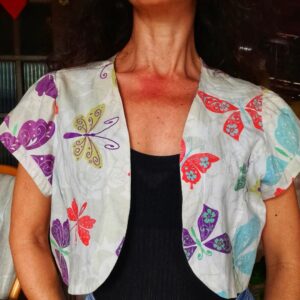 Cropped / Bolero estampa borboletas – Jany Modas – tam G