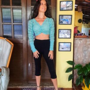 Cropped verde com manga comprida – Yaia – tam M