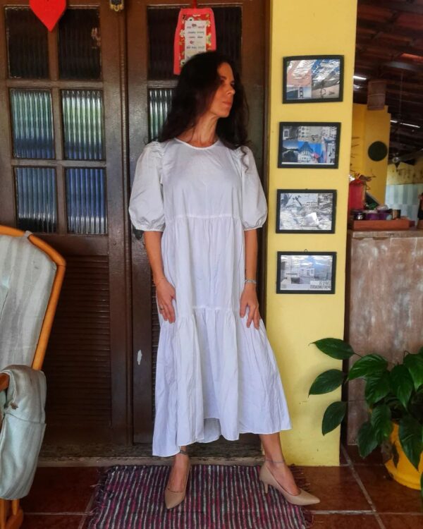 Vestido longo branco - Zara - tam p *NOVO*