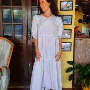 Vestido longo branco – Zara – tam p *NOVO*