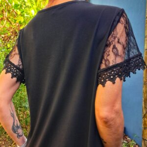 Vestido preto com renda – tam G