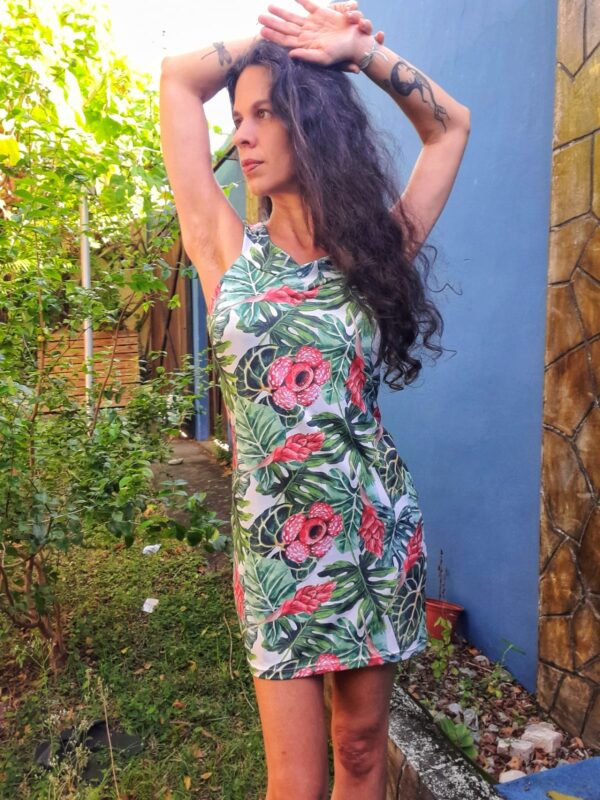 Vestido estampado com bojo - Camila Modas - tam 38 / 40 - Image 4